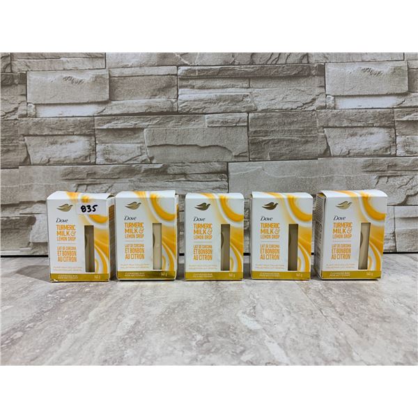 Lot of 5 Dove Tumeric Milk & Lemon Drop Cleansing Soap Bars