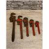 Image 1 : Lot of Mixed Sized Pipe Wrenches for Plumbing