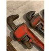 Image 3 : Lot of Mixed Sized Pipe Wrenches for Plumbing