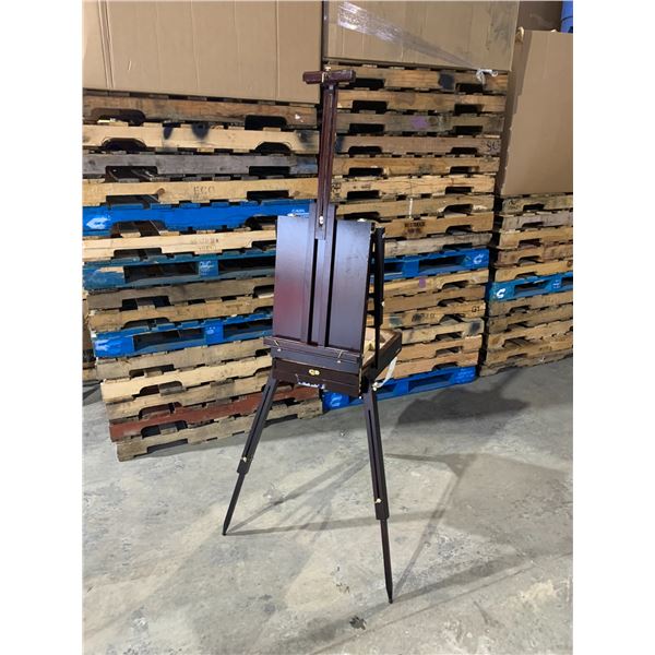 Folding Wooden Artist Easel w/ Adjustable Canvas Height