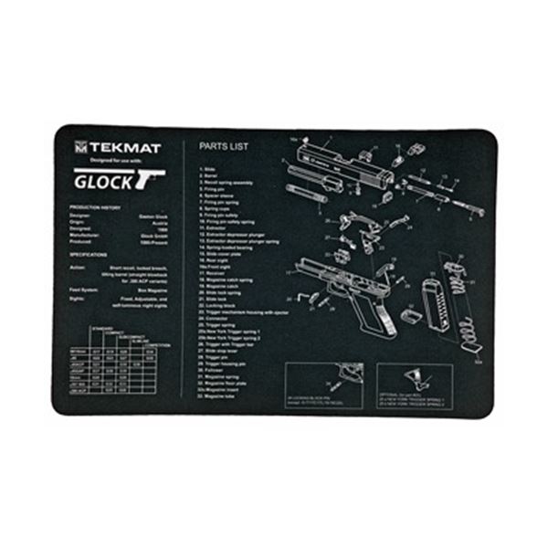 TEKMAT PISTOL MAT FOR GLOCK BLK