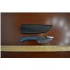 Image 1 : Hand Forged Steel Knife w/ Leather Sheath