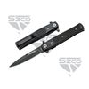 Image 1 : 4" BLACK G10 STILETTO STYLE LINER LOCK