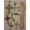 Image 1 : LOT OF STERLING SILVER JEWELRY - Incl. Crosses