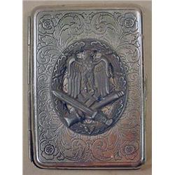 WW2 GERMAN NAZI CIGARETTE CASE - POSS. TRENCH ART 