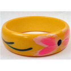 VINTAGE HAND PAINTED BAKELITE BRACELET