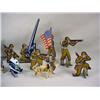 Image 2 : LARGE LOT OF VINTAGE DIE CUT TOY SOLDIERS AND ANIM