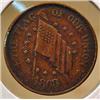 Image 1 : 1863 CIVIL WAR ERA TOKEN - THE FLAG OF OUR UNION