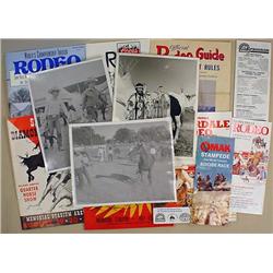 LOT OF VINTAGE RODEO EPHEMERA AND PHOTOS - Incl. 1