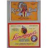 Image 1 : LOT OF 2 VINTAGE NATIVE AMERICAN INDIAN BEER LABEL