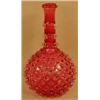 Image 1 : VINTAGE CRANBERRY GLASS BARBER BOTTLE - Approx. 7"