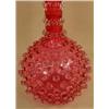 Image 2 : VINTAGE CRANBERRY GLASS BARBER BOTTLE - Approx. 7"