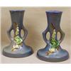 Image 1 : PAIR OF 2 ROSEVILLE BLUE SNOWBERRY CANBERRY CANDLE