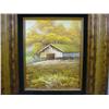 Image 3 : OIL PAINTING OF A COUNTRY SCENE ON CANVAS - FRAMED