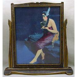 ANTIQUE NATIVE AMERICAN INDIAN MAIDEN PRINT IN SWI