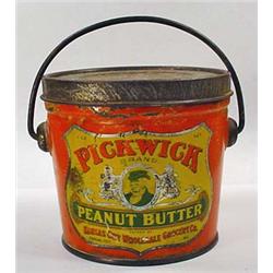 VINTAGE PICKWICK PEANUT BUTTER TIN PAIL - Approx. 