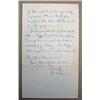 Image 2 : VINTAGE ALBERT F. HOUSE HANDWRITTEN LETTER - CIRCU