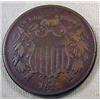 Image 1 : 1871 2 CENT PIECE - VG/F