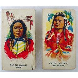 LOT OF 2 VINTAGE NATIVE AMERICAN TOBACCO CARDS - C