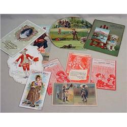 LOT OF VICTORIAN TRADE CARDS - INCL. BLACK AMERICA
