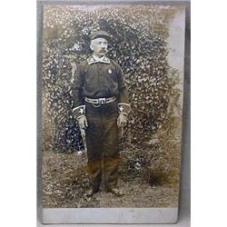 C. 1905 RPPC REAL PHOTO POSTCARD OF FIREMAN IN UNI