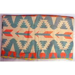 C. 1930'S BLANKET - NATIVE AMERICAN INDIAN DESIGN 