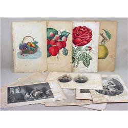 LOT OF 1861 HAND PAINTED LITHOGRAPHS AND ENGRAVING