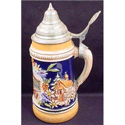 VINTAGE GERMAN LIDDED STEIN - Stamped and Marked o