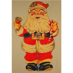 1949 SEARS DIE CUT SANTA STRING TOY - Marked Sears