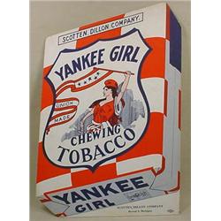 VINTAGE YANKEE GIRL CHEWING TOBACCO DIE CUT ADVERT