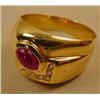 Image 2 : DIAMOND AND RUBY LADIES RING - Diamonds Tested. Ri