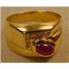 Image 3 : DIAMOND AND RUBY LADIES RING - Diamonds Tested. Ri