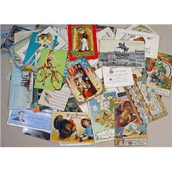 LOT OF APPROX. 65+ VINTAGE POSTCARDS AND MORE - In