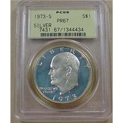 1973-S EISENHOWER DOLLAR - PCGS PR67