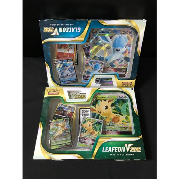 LOT OF 2 POKEMON TCG SPECIAL COLLECTION BOXES - GLACEON AND LEAFEON
