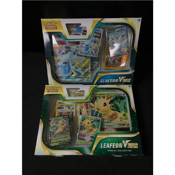LOT OF 2 POKEMON TCG SPECIAL COLLECTION BOXES - GLACEON AND LEAFEON