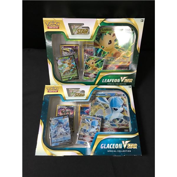LOT OF 2 POKEMON TCG SPECIAL COLLECTION BOXES - GLACEON AND LEAFEON