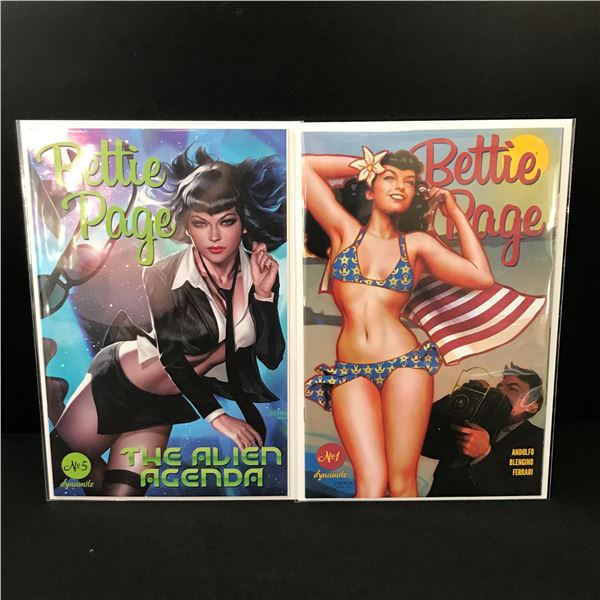 LOT OF 2 BETTIE PAGE COMICS #1 & #5 - DYNAMITE COMICS
