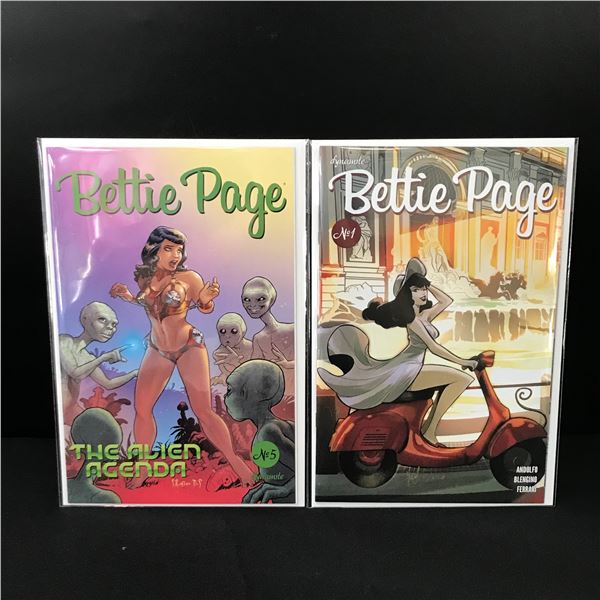LOT OF 2 BETTIE PAGE COMICS #1 & #5 - DYNAMITE COMICS