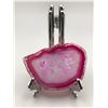 Image 1 : BEAUTIFUL PINK GEODE ON STAND