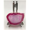 Image 2 : BEAUTIFUL PINK GEODE ON STAND