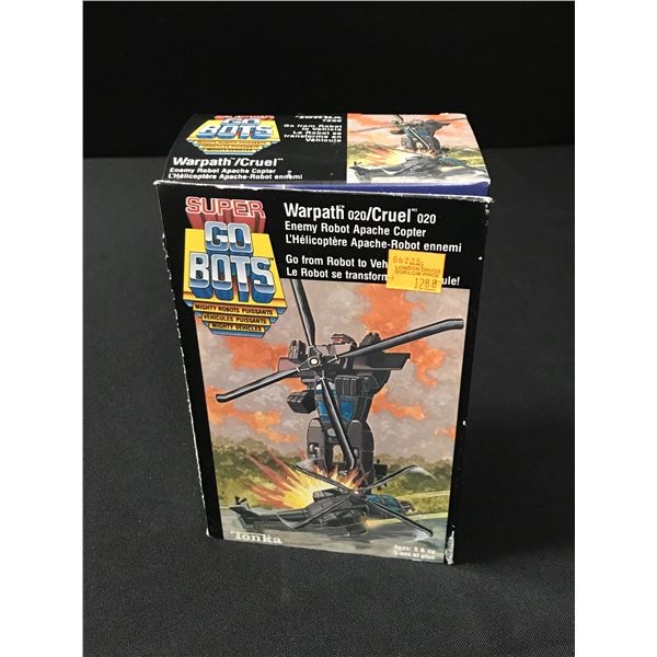 1984 TONKA SUPER GOBOTS WARPATH ENEMY ROBOT APACHE COPTER ACTION FIGURE IN ORIGINAL PACKAGING