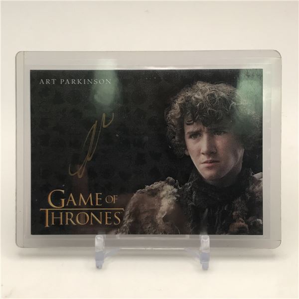 2017 HBO  GAME OF THRONES ART PARKINSON SIGNED LIMITED EDITION TRADING CARD