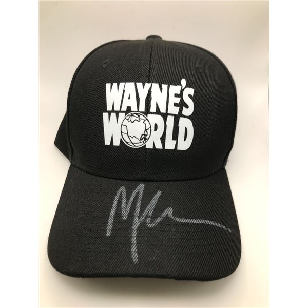 MIKE MYERS SIGNED WAYNES WORLD CAP - KB COA
