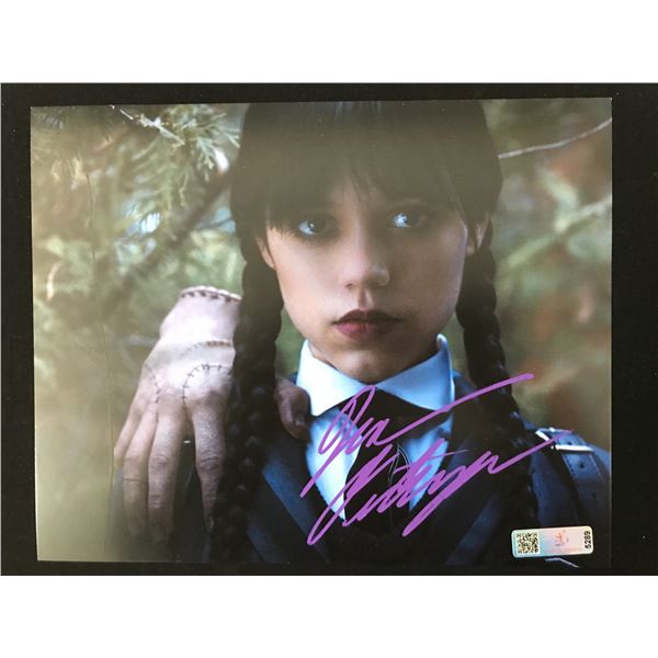 JENNA ORTEGA SIGNED WENDESDAY ADDAMS 8X10 - CELEBRITY AUTHENTICS COA