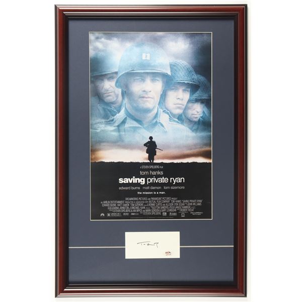 TOM HANKS SIGNED AND FRAMED PRESENTATION PIECE - PSA COA