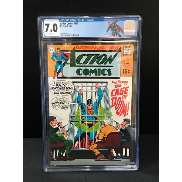 ACTION COMICS NO.377 BY DC COMICS - CGC GRADE 7