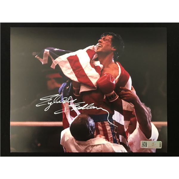 SYLVESTER STALLONE SIGNED ROCKY 8X10 - CELEBRITY AUTHENTICS COA