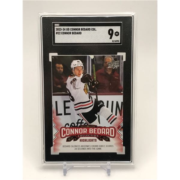 2023-24 UPPER DECK CONNOR BEDARD COL - SGC GRADE 9