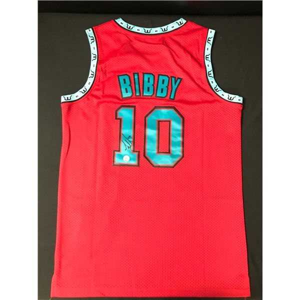 MIKE BIBBY VANCOUVER GRIZZLIES SIGNED BASKETBALL JERSEY - KB COA